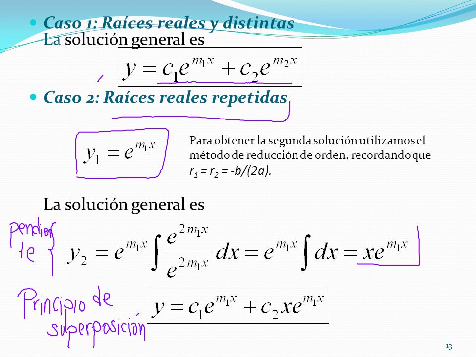 Ecuaciones diferenciales de segundo orden